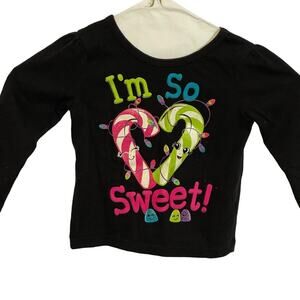 Garanimals I'm So Sweet Peppermint Sticks Black 18M Long Sleeves shirt